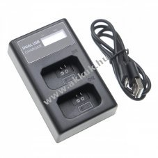 Helyettest dupla USB akkutlt kijelzvel Sony NP-FZ100