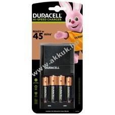 Duracell Hi-Speed CEF27 45 perces AA/AAA gyors ceruza akkutlt + 2db AA ceruza akku s 2db AAA akku