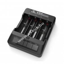 Xtar Smart-Charger VP4 t�lt� LCD kijelz�vel 4 csatorn�s Li-Ion akkukhoz