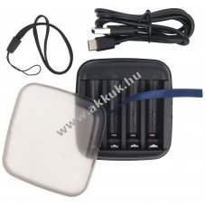 Xtar gyors akkutlt tpus BC4 - 1,5V/1.5V s 1,2V AA/AAA  Li-Ion/Ni-MH akkuhoz (4 csatorns)