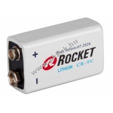 ROCKET Ultimate Lithium 6LR61 9V block elem 1200mAh 1db/csomag - Kirusts!