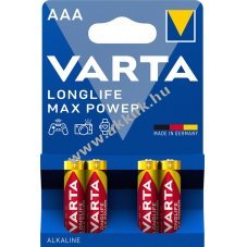 Varta Longlife Max power 4103-LR03 AAA-Micro elem 4db/csomag