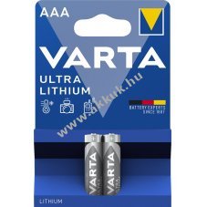 Varta Lithium elem micro/mikr FR03 AAA 2db/csom.