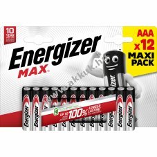 Energizer Max elem EN92 LR03 AAA Micro 12db/csomag