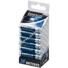 Tecxus alkli elem, AAA, LR03, micro, 24db/csomag - Kirusts!