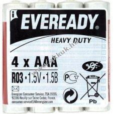EVEREADY Heavy Duty AAA elem, mikro, R3, 4db/csomag