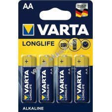 Varta alkli ceruza elem mignon (AA / LR6)  - Longlife (4106) 4db/csom. (4106101414) - Kirusts!