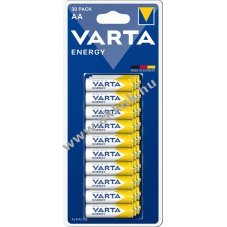 Varta ENERGY Alkaline AA LR6 ceruza elem - 30db/csomag