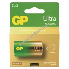 GP Ultra alkli elem 4020/LR20/D/Mono/glit 2db/csomag - A kszlet erejig!