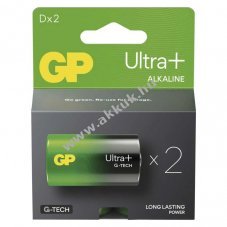 GP Ultra Plus alkli elem 4020/LR20/D/Mono/glit 2db/csomag - A kszlet erejig!