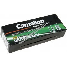 Camelion 25db-os elem szett csomag (12db AA ceruza elem, 12db AAA mikr elem, 1db 9V hasb elem)
