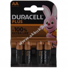 Duracell alkli ceruza elem Mignon AA LR06 1.5V Plus Extra Life 4db/csomag
