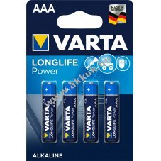 Varta Longlife Power / High Energy Alkaline alkli tpus 4903 AAA micro elem 4db/csom.