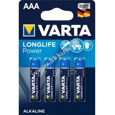 Varta Longlife Power / High Energy Alkaline alkli elem tpus Micro 4db/csom.