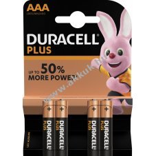 Duracell elem Plus Power MN2400 LR03 AAA Micro 4db/csom. - Kirusts!