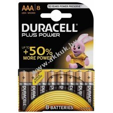 Duracell Plus elem LR3 AAA Micro MN2400 8db/csom.