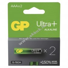 GP Ultra Plus alkli elem, LR03, mikro, AAA 2db/csomag - A kszlet erejig!