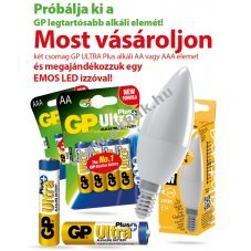 2 csomag GP elem Ultra Plus AAA 4db/csom. - Kirusts!