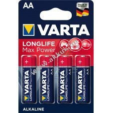 Varta Longlife Max Power Alkaline MN1500 Elem 4db/csom.