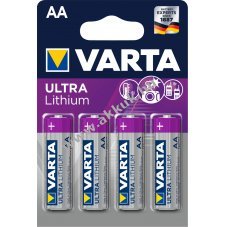 Varta Ultra Lithium LR6 Elem 4db/csom.