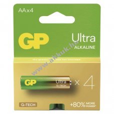 GP ultra alkli, AA, mignon, ceruza elem 4db/csomag - Kirusts!