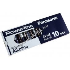 Panasonic Powerline Industrial/ipari ceruza elem alkli AA LR6AD LR6 M 1,5V 10db/csom.
