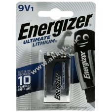 Energizer Ultimate Lithium elem tpus 6LR61 / PP3 9V-Block 1db/csom.