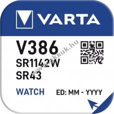 Varta 386/301/SR43 Silver Oxide ra elem 1db/csomag - Kirusts!