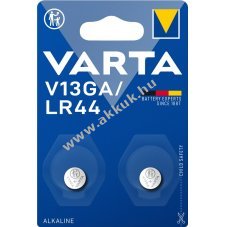 Varta gombelem AG13, LR44, A76, 4276, LR1154, V4034PX alkli 2db/csom.