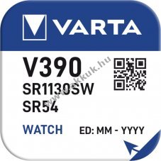 Varta gombelem, raelem V390/SR54/SR1130SW 1db/csomag - Kirusts! - A kszlet erejig!