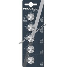Procell CR2032 Lithium gombelem 5db/csomag