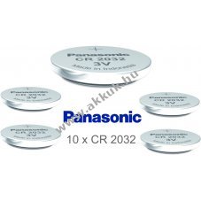 Panasonic Lithium gombelem CR2032 / DL2032 / ECR2032 10db/csom.