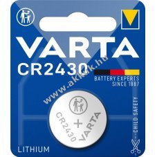 Varta lithium gombelem CR2430 (6430) 3V 1db/csom.