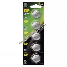 GP Ltium gombelem CR2450 5db/csomag