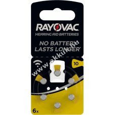 Rayovac hallkszlk elem tpus 10 6db/csomag