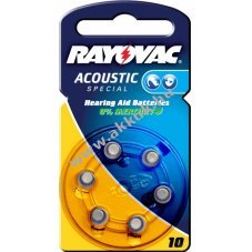 Rayovac Acoustic Special hallkszlk elem tpus AE10 6db/csom.
