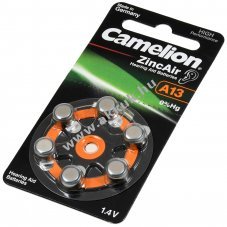 Camelion hallkszlk elem A13 ZL13 PR754 DA13 PR48 AE13 V13AT 13AE 6db/csom.