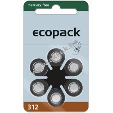 Varta Ecopack elem P312 hallkszlkhez 6db/csomag