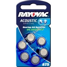 Rayovac hallkszlk elem tpus V675 6db/csom.