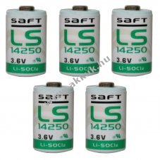 5db Saft lithium elem  LS14250 1/2AA 3,6Volt