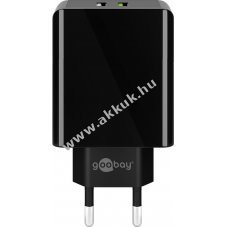 Goobay dupla USB gyorstlt, fekete