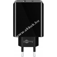 Goobay USB/USB-C gyorstlt, 28W, fekete - Kirusts! - A kszlet erejig!
