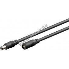 Goobay DC-hosszabbító kábel - átmérő 5,5 x 2,1mm - 3m fekete