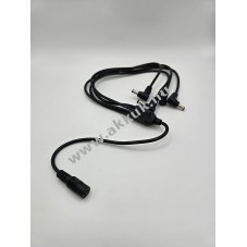 DC Y eloszt�, 1 apa - 4 anya, 5.5mm x 2.1mm, 90 fokos fejjel - A k�szlet erej�ig!