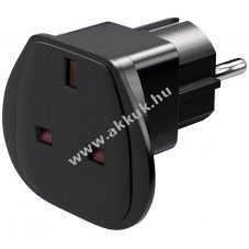 Goobay hlzati adapter UK -> EU, fekete