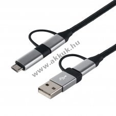 4 az 1-ben USB tltkbel USB 2.0 - USB-C Micro-USB