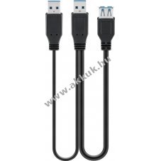 USB 3.0 Dual Power SuperSpeed hosszabt kbel 2db A csatlakoz > A csatlakoz any