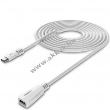 USB-C hosszabbt kbel, 6m, fehr - A kszlet erejig!