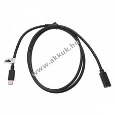 USB-C hosszabbt kbel, 1m, fekete, USB-C 3.1