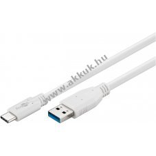 USB-A 3.0 kbel > USB-C kbel, 15W, fehr, 50cm